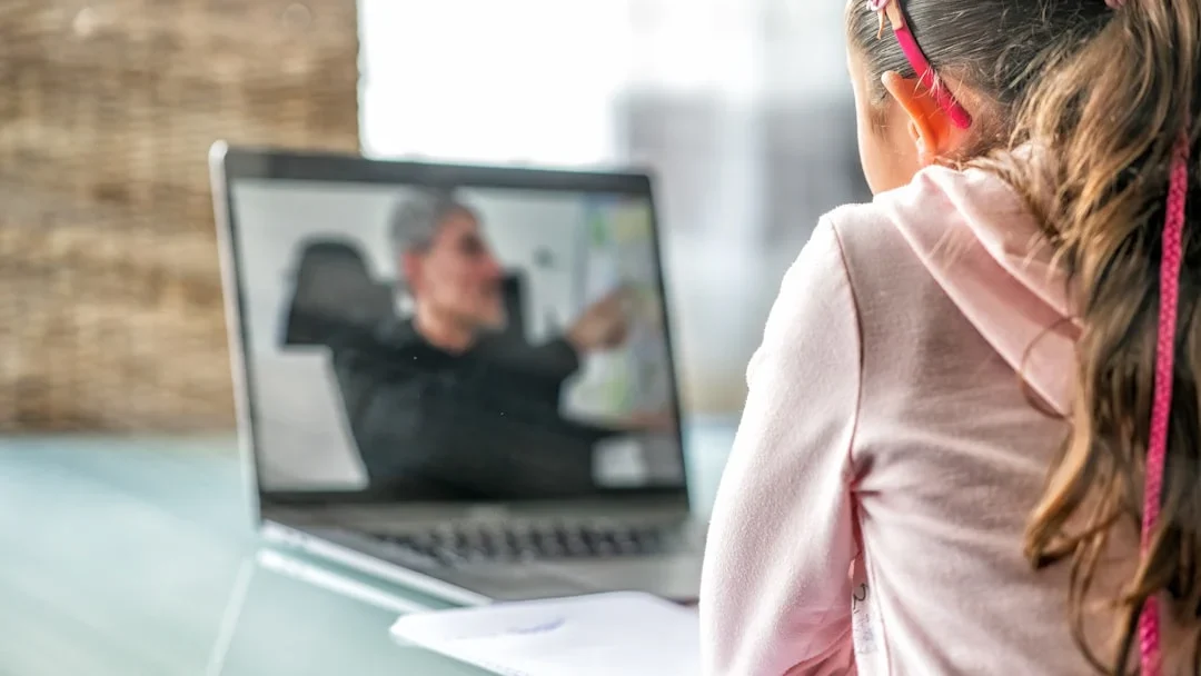 Online Learning Laptop Student