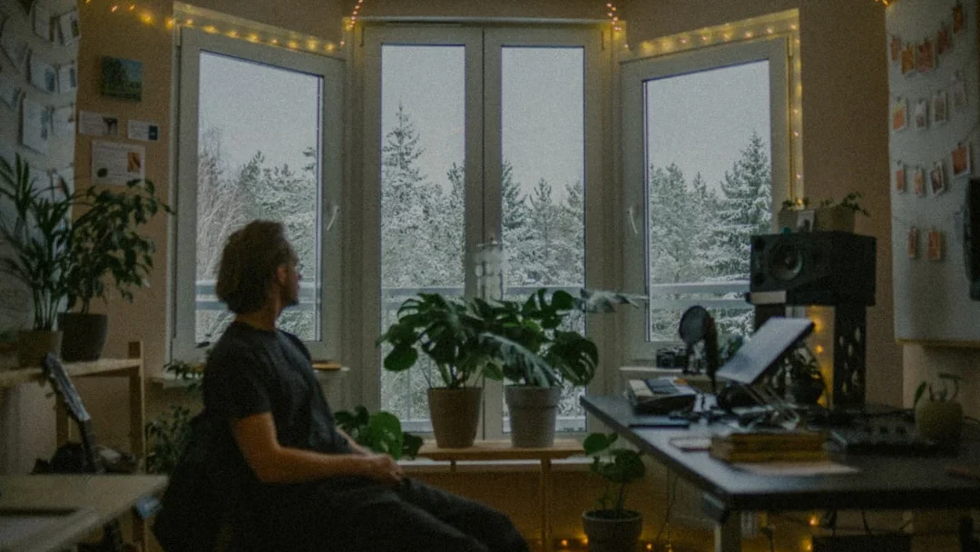 Person Thinking Desk Workspace