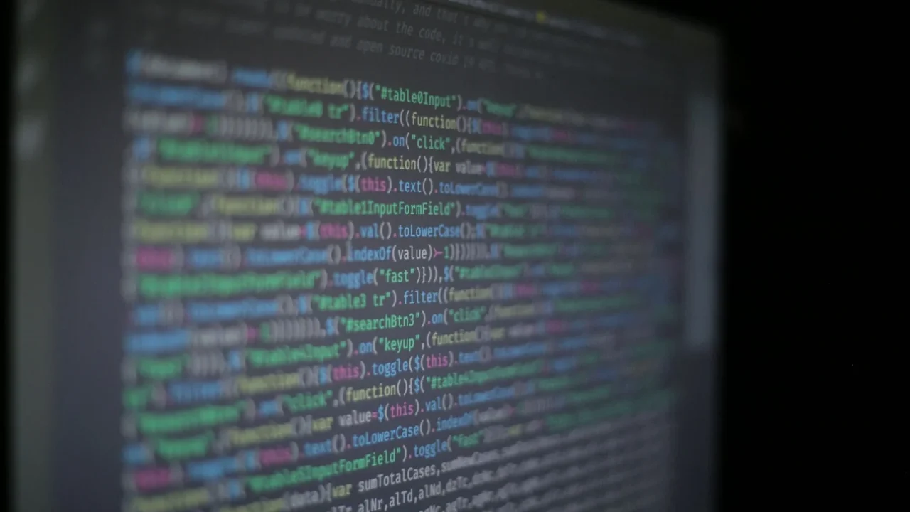 Programming Code Computer Screen
